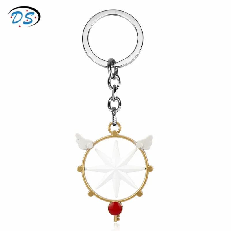 Card Captor Брелок Сакура брелок для ключей из кольца женщин ювелирные изделия кулон