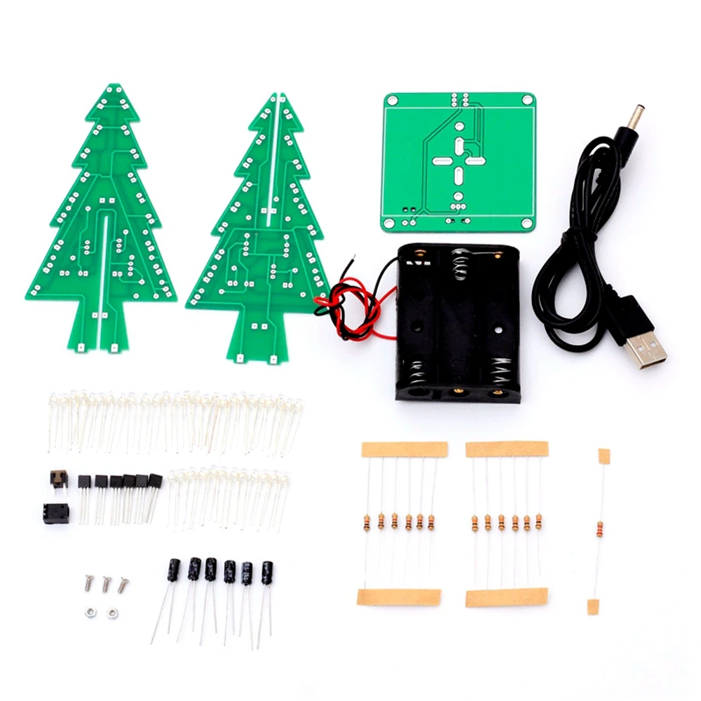 Фотофон Трехмерная 3D светодиодный ственская елка LED DIY Kit красочная схема вспышки