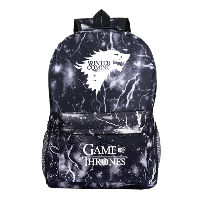 Black 9 Mochila Mujer, школьный рюкзак с изображением Игры престолов, аниме, Мужская школьная сумка, сумка для книг, Sac A Dos Valar Morghulis, для женщин, Tassen Plecak - Цвет: Black 9