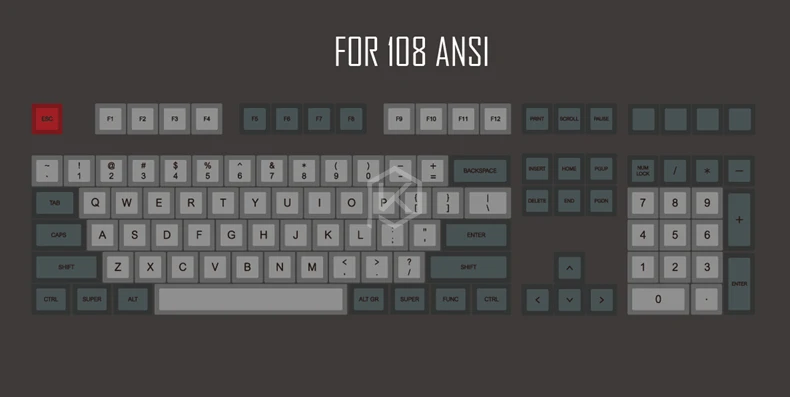 Dye Sub For 108 ANSI Dsa dolch colorway dsa профиль краситель Sub Keycap набор PBT пластик для клавиатуры gh60 xd60 xd84 cospad tada68 rs96 zz96 87 104 660 - Цвет: Dye Sub For 108 ANSI