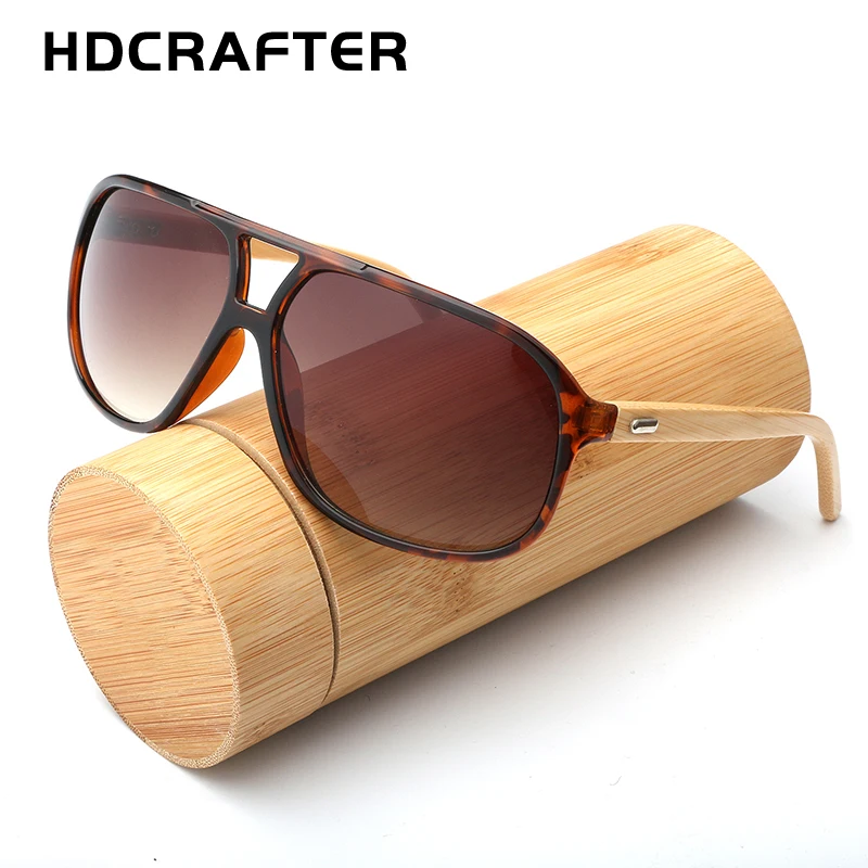 HDCRAFTER бамбуковые зеркальные солнцезащитные очки мужские пилота для мужчин