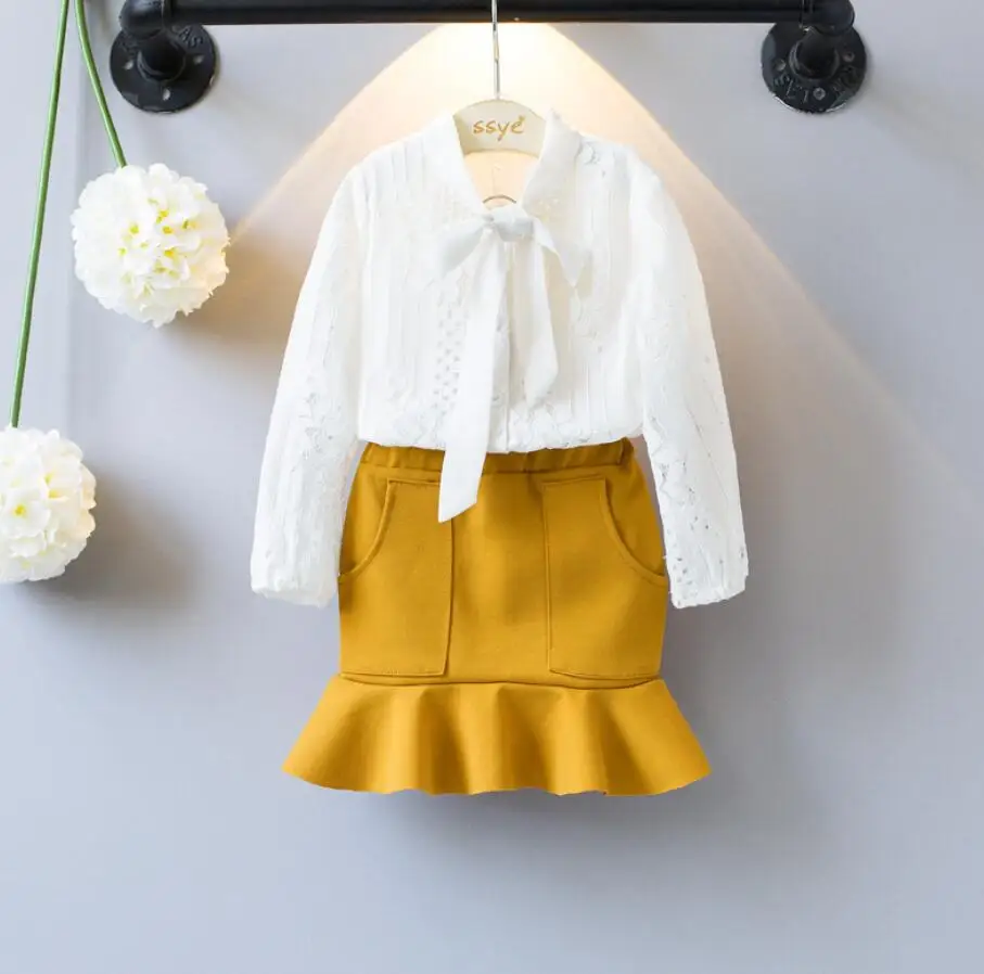 Новинка весны 2019 комплекты одежды для маленьких девочек Модная стильная