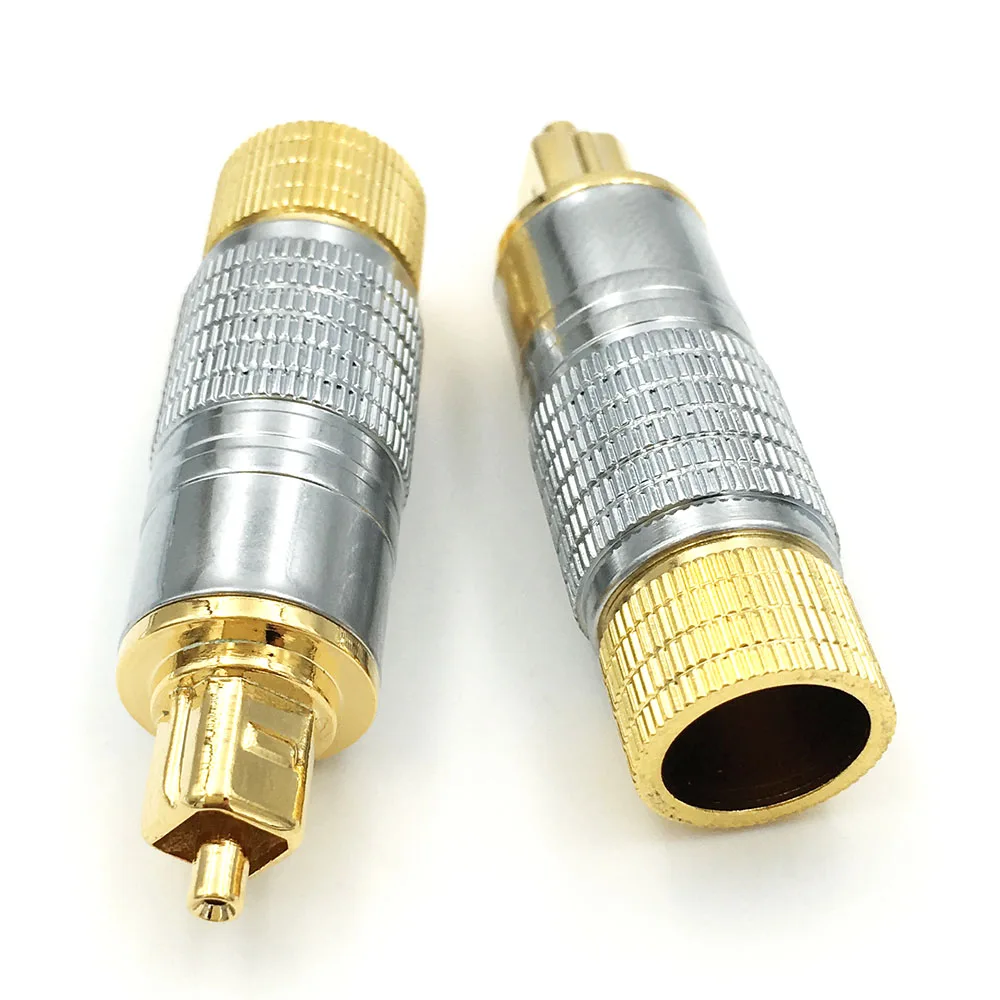 1 шт. новинка позолоченное Латунное оптическое волокно штекер цифровой звук