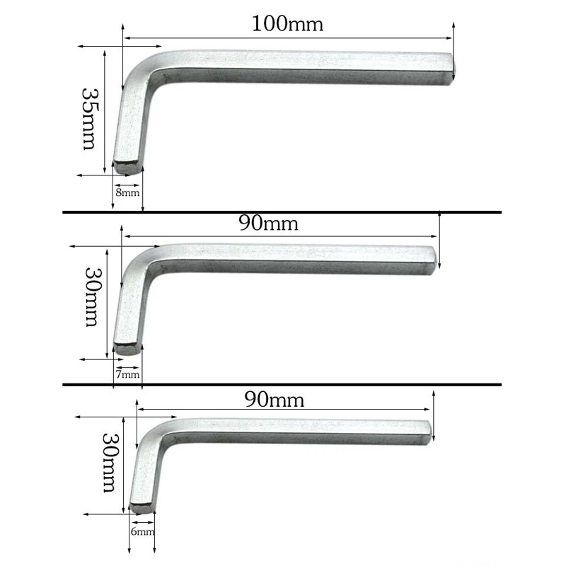 3 8 мм Г образный квадратный головной ключ подходит для безопасности