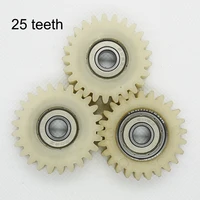 3pcs 25 teeth 40mm pa66 nylon ebike 608 ball bearing electrical bike motor clutch reduce gearbox plastic gears