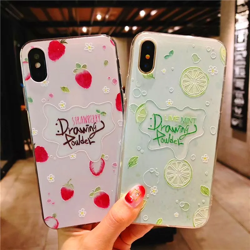 3D Summer Fruit Lemon Phone Case for iPhone 7 Matte Soft TPU Cover Fundas X 8 6 6s Plus Coque Newest |