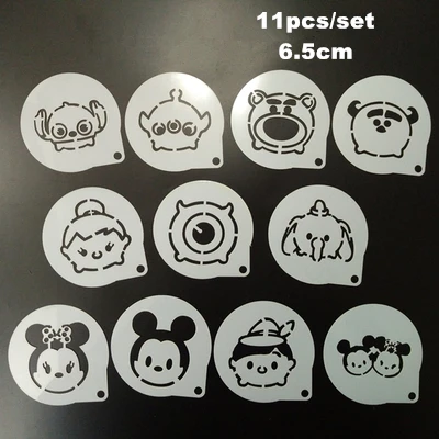 11 шт./компл. Мультяшные трафареты для кофе на латте форма торта помадки печенья