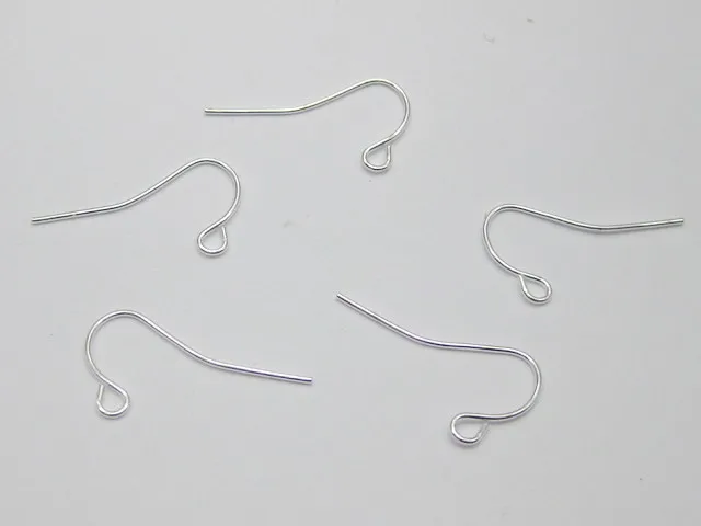 

200 Silver Earring Fish Hook Ear Wire French Hook5mm