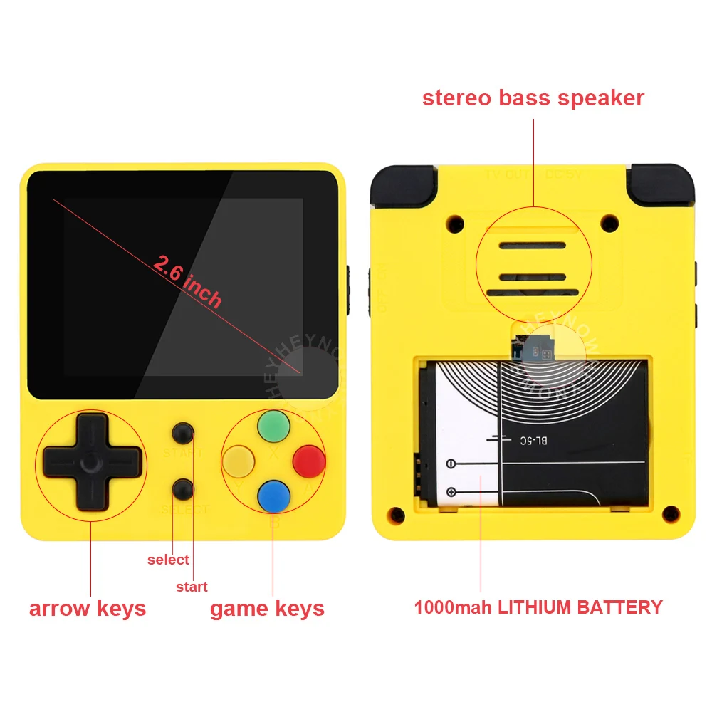 Открывающаяся Linux Ретро игровая консоль 2,6 дюймов LDK ностальгические Детские ретро игры мини Семейные ТВ Видео консоли мини портативный плеер