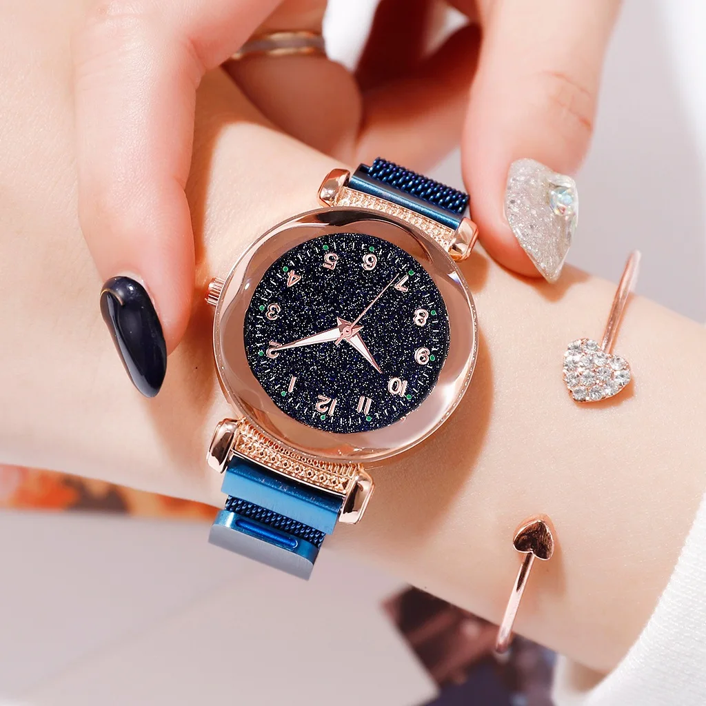 

Luxury Watch Women Rose Gold Diamond Starry Sky Wrist Watches Womens Fashion Casual Dress Quartz Wrist Watches Ladies Watch Gift