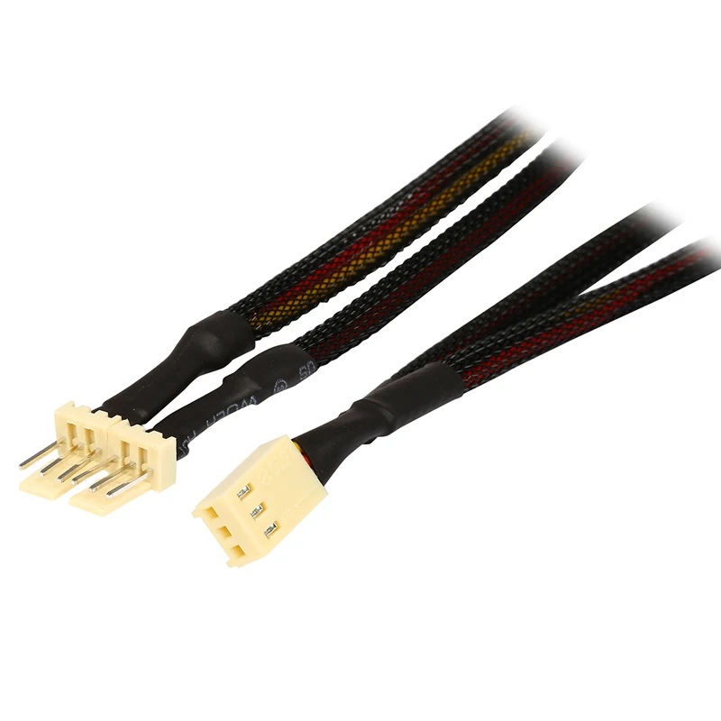 Черный сетчатый чехол с рукавами 12 дюймов от 1 до 2 Molex TX3 3 Pin разветвитель