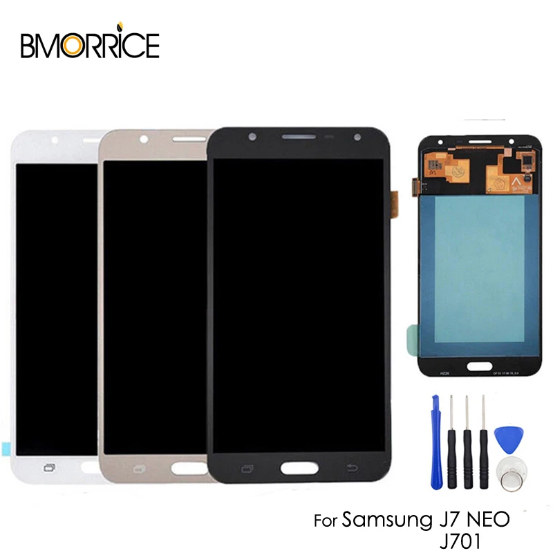 AMOLED/TFT для SAMSUNG Galaxy J7 Neo J701 J701F J701M ЖК-дисплей сенсорный экран дигитайзер OEM супер OLED