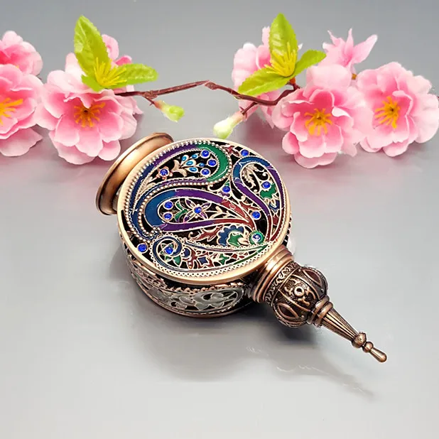 Серебряные винтажные пустые флаконы для духов 1 шт. 12 м бронзовый сплав Арабская