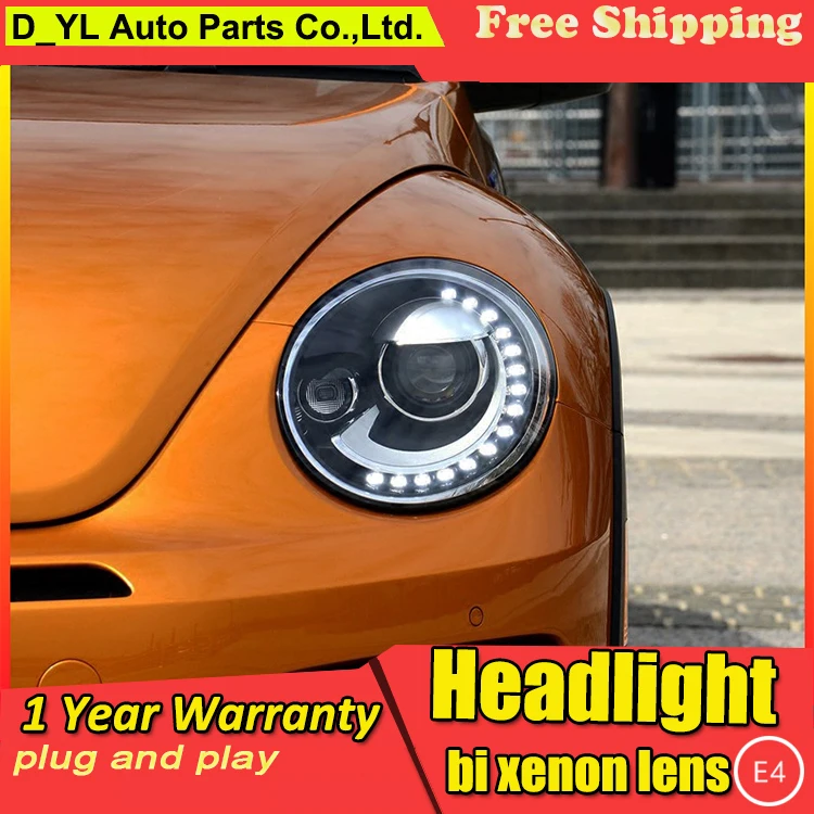 

Car Styling Headlights for VW Beetle 2013-2015 LED Headlight for Beetle Head Lamp LED Daytime Running Light LED DRL Bi-Xenon HID