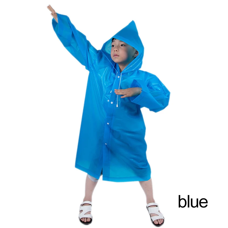 Blue Горячая толстое пальто Детская куртка, Детская парка, на рост плащ прозрачный Мода из матовой кожи для мальчиков и девочек плащи на открытом воздухе Пеший Туризм Путешествие дождь снаряжение, куртка - Цвет: Blue
