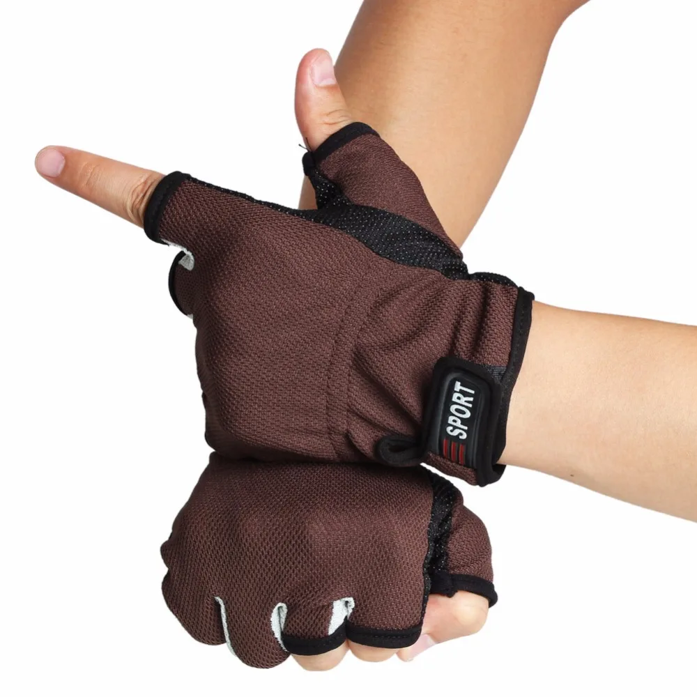 Анти скольжения половина палец Перчатки для рыбалки Водонепроницаемый 3 пальцев