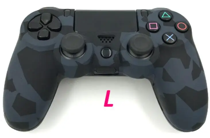 Мягкий рукав резиновый силиконовый защитный чехол для Dualshock 4 Playstation 4 PS4 Pro тонкий игровой контроллер - Цвет: L