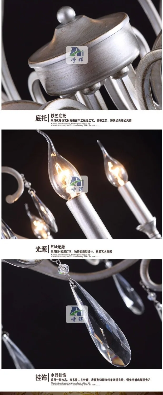 Хрустальные люстры Candelabro de cristal Sala lampadario 6 8 огней Железный Хрустальный блеск Cristal