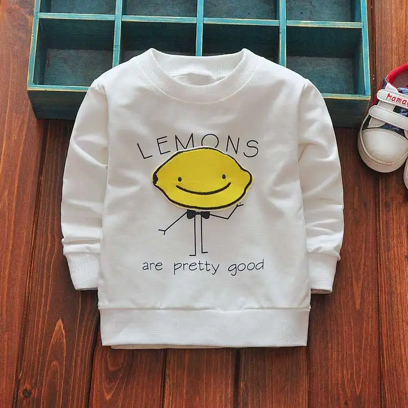 Осенне-весенняя детская одежда футболка с длинными рукавами и круглым вырезом