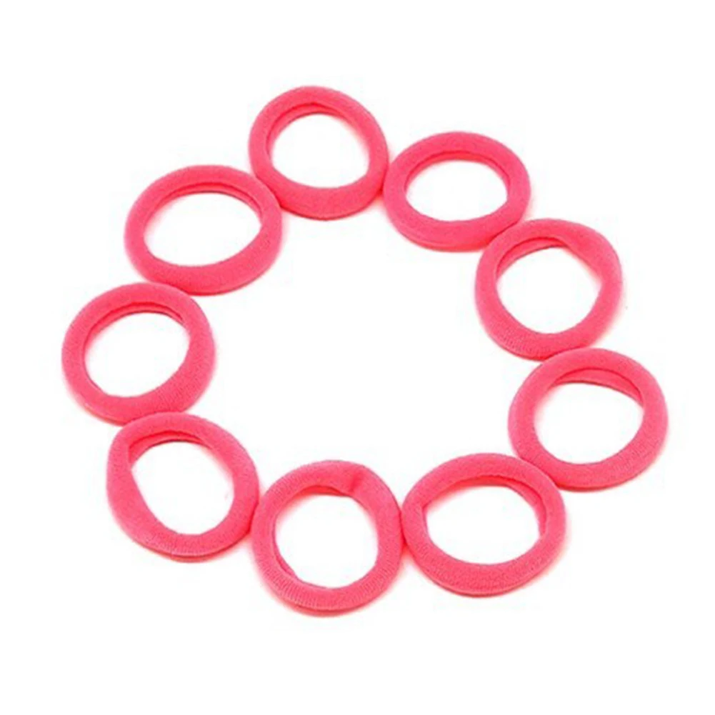 light red 50 шт. Детские эластичные резинки для волос для девочек, бесшовное детское кольцо для волос, резинка для конского хвоста, эластичные резинки для волос, 24 цвета, Дешевые вечерние - Цвет: light red