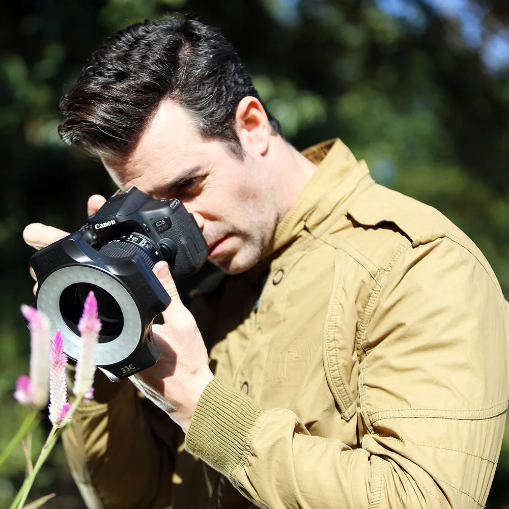 JJC фото/Студия DSLR видео вспышка камера Speedlite лампы кольцевой светильник светодиодный макро для Nikon/Canon/sony/Pentax/samsung/Olympus/Fuji