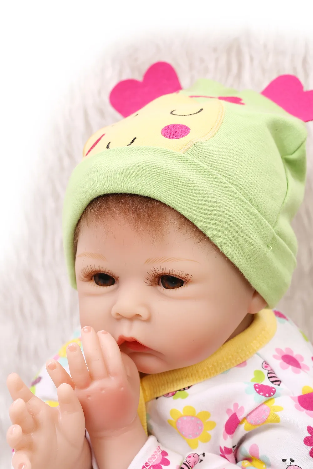 Nicery 22 дюйма 55 см Reborn Baby Doll магнитного Рот Мягкий силиконовый реалистичные девушка