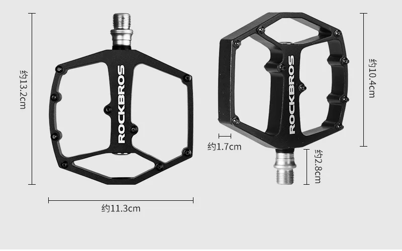ROCKBROS MTB велосипедные педали герметичный DU подшипник алюминиевый сплав велосипедные педали полый Сверхлегкий нескользящий шип велосипедная часть плоская