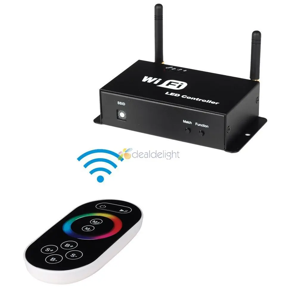 

Контроллер RGB для смартфона, 5 В/12 В/24 В, 12 А, мобильный телефон, Wi-Fi и беспроводной светодиодный с сенсорной панелью дистанционного управления