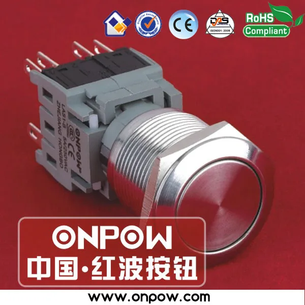 ONPOW 19 мм нержавеющая сталь 1NO1NC Мгновенный кнопочный переключатель LAS1 BGQ 11/S|switch