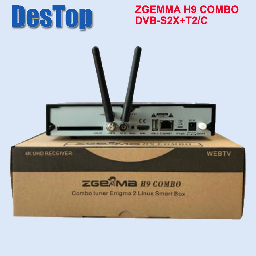 ZGEMMA H9 COMBO DVB-S2X+ DVB-T2C 4K UHD E2 DVB-S2X Linux Wifi Встроенный комбинированный спутниковый приемник 2 шт./лот