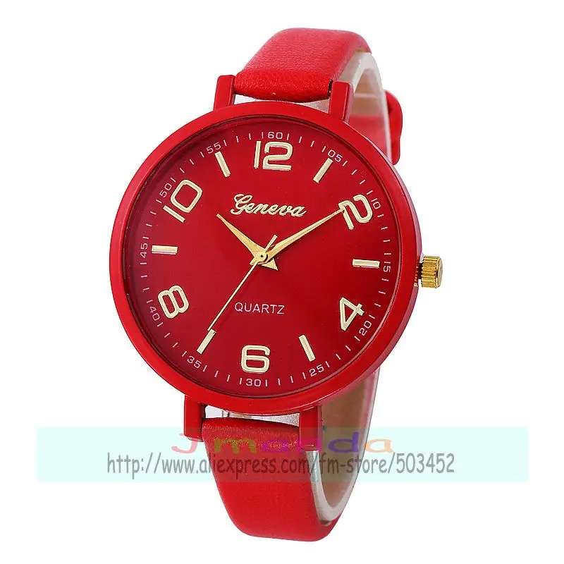 100 шт./лот дизайнерские модные повседневные женские часы с кожаным ремешком|watch