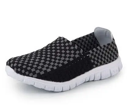 2018 summer new men's woven shoes low tide casual couple elastic belt lazy breathable sneakers | Обувь