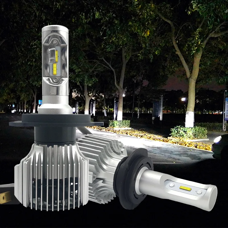 Cnsunnylight водить автомобиль Фары для авто все в одном H7 H11 H1 880 H3 9005 9006 9012 5202 72 Вт 8500LM H4 H13 9007 Высокая Низкая луч света