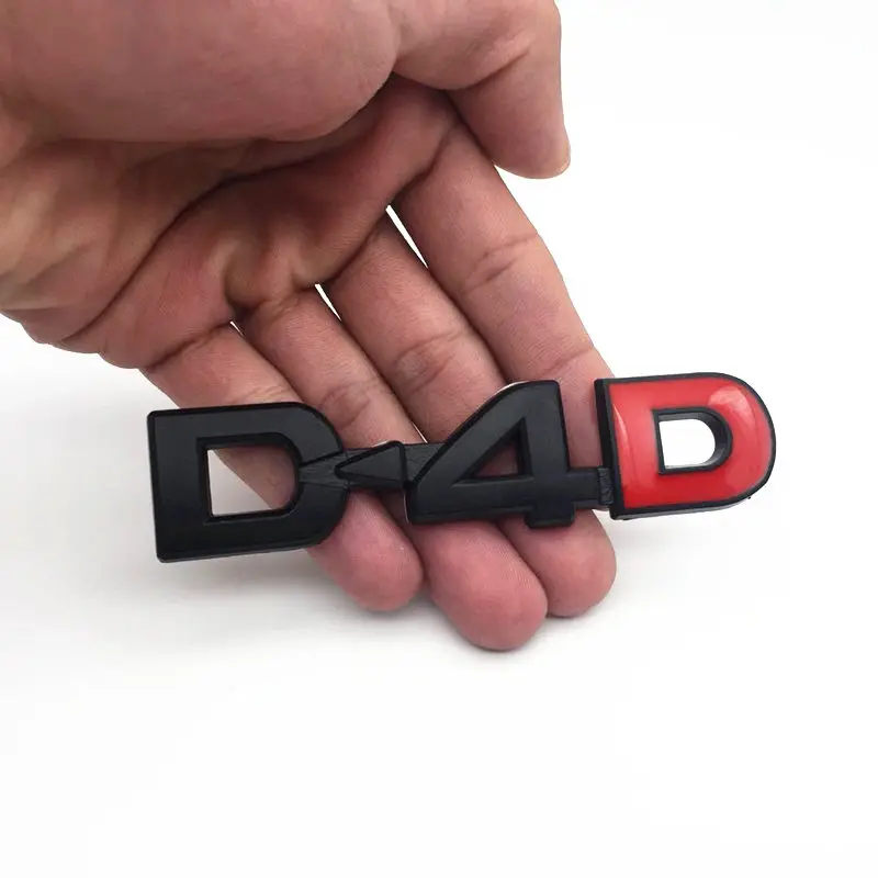 FDIK 3D металлический сплав цинка D4D блестящая хромированная эмблема бейж