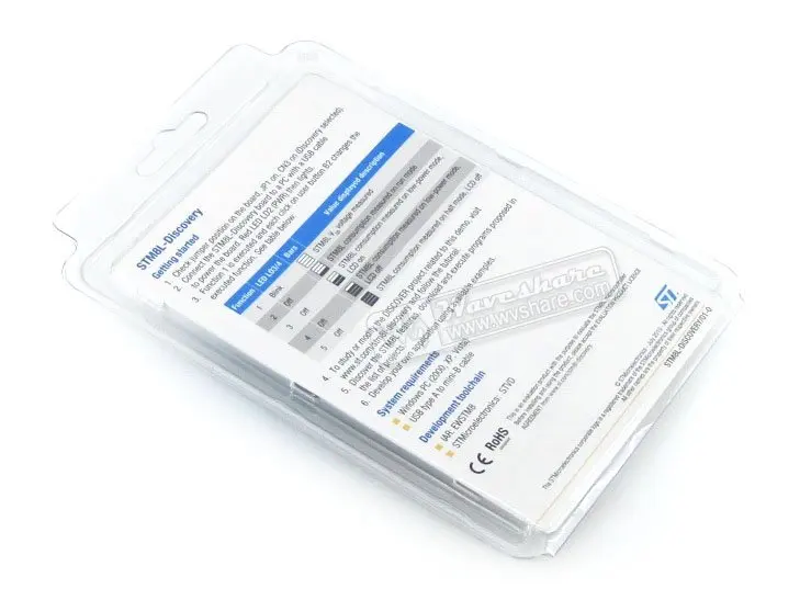 STM8 плата STM8L-DISCOVERY STM8L152C6T6 STM8L оценочная макетная набор открытий встроенный ST-Link |