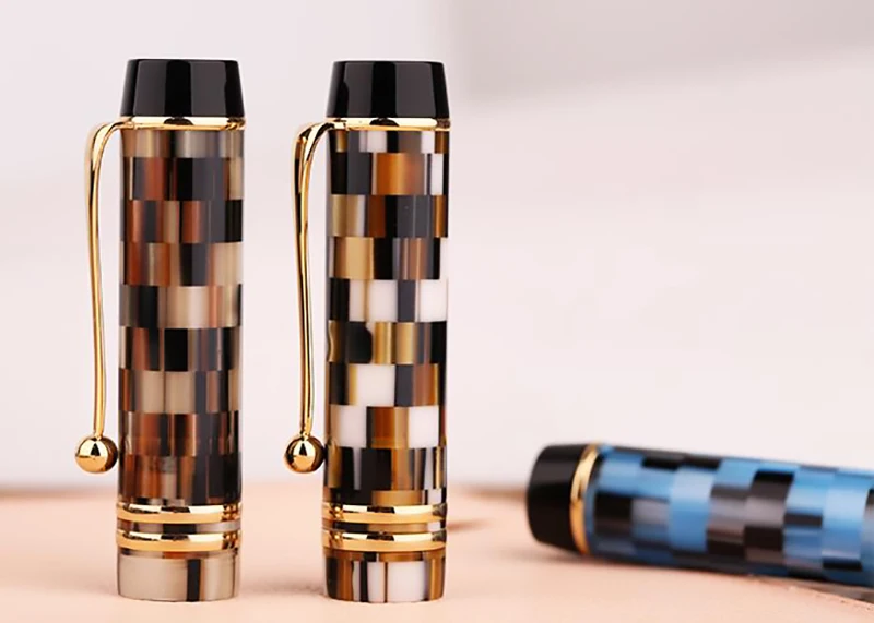 Moonman M600 целлюлоидная Шахматная перьевая ручка Германия шмифт тонкий наконечник 0,5 мм отличный модный офисный писательский подарочный набор