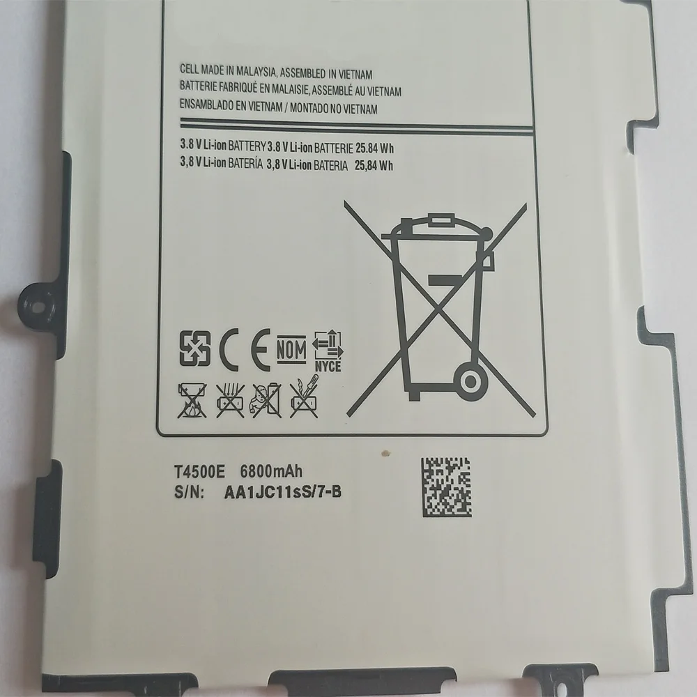 5 шт./лот 6800 мАч T4500E Сменный аккумулятор для Samsung GALAXY Tab 3 10 1 P5200 P5210 GT