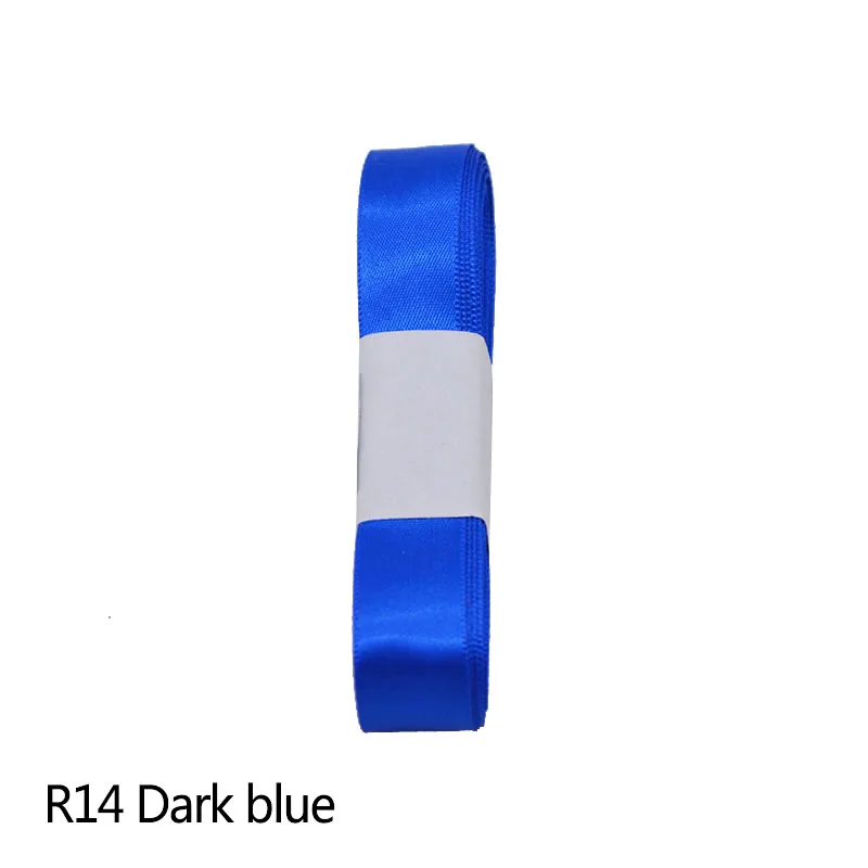 dark blue Новая шелковая атласная лента 15 мм 5 м/лот, украшение для свадебной вечеринки, пригласительная открытка, подарочная упаковка, сделай сам, бант, товары для рукоделия, riband - Цвет: dark blue