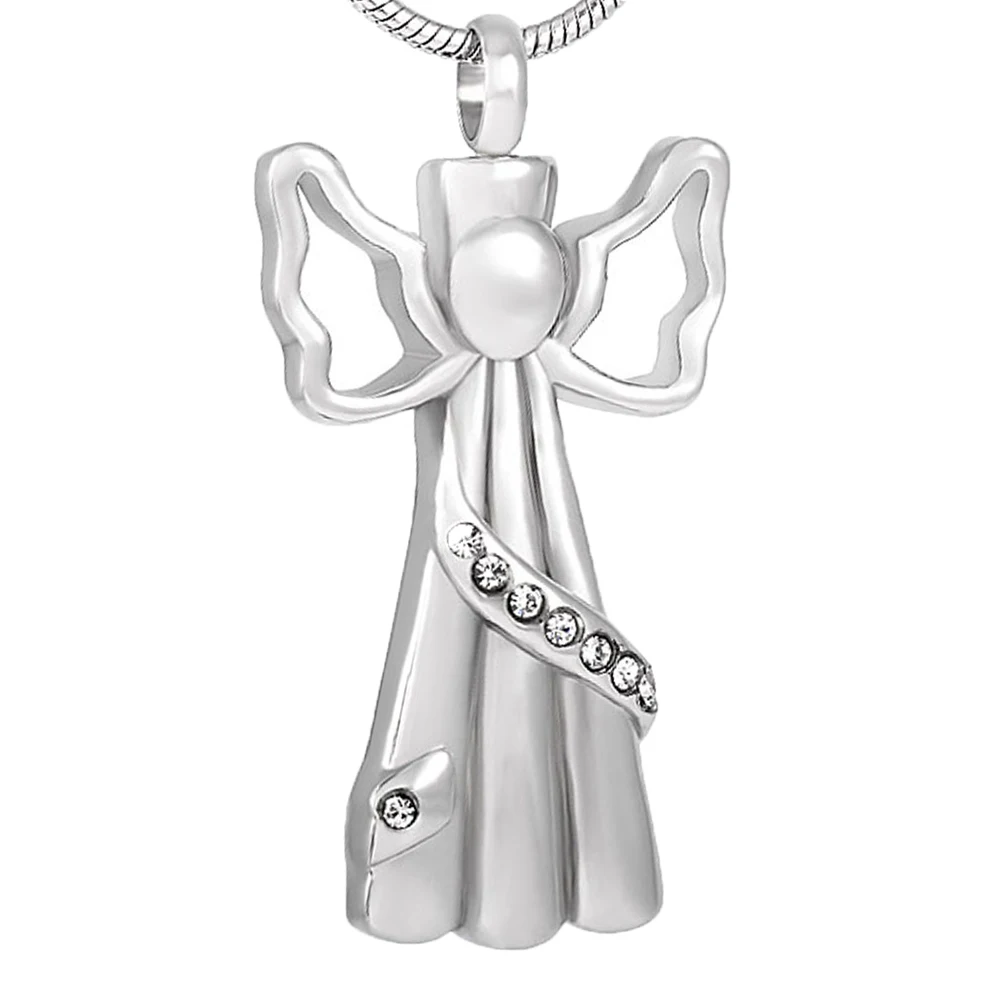 Кристальный ангел Дамское ожерелье для кремации держатель пепла с урной на