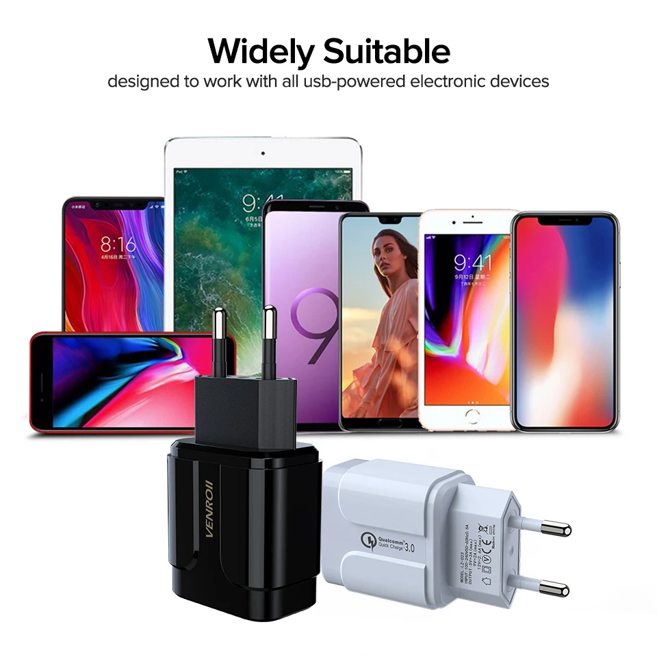 5 в 3 А USB зарядное устройство EU US Plug Quick Charge 3,0 адаптер для телефона Xiaomi 10 9 8 Redmi 18 Вт быстрое зарядное устройство для huawei Honor Oneplus LG