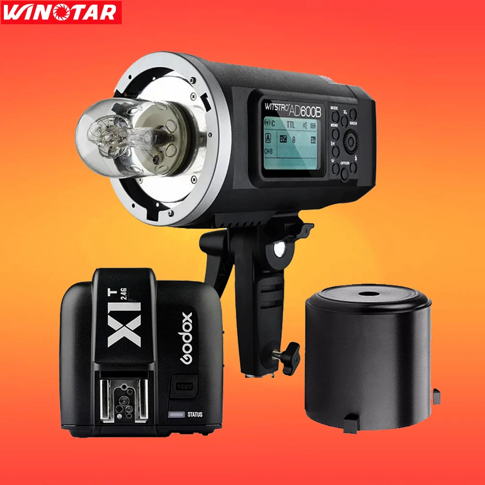 Godox AD600B 600 Вт TTL все в одном студия наружная вспышка Li on батарея Bowens крепление + X1