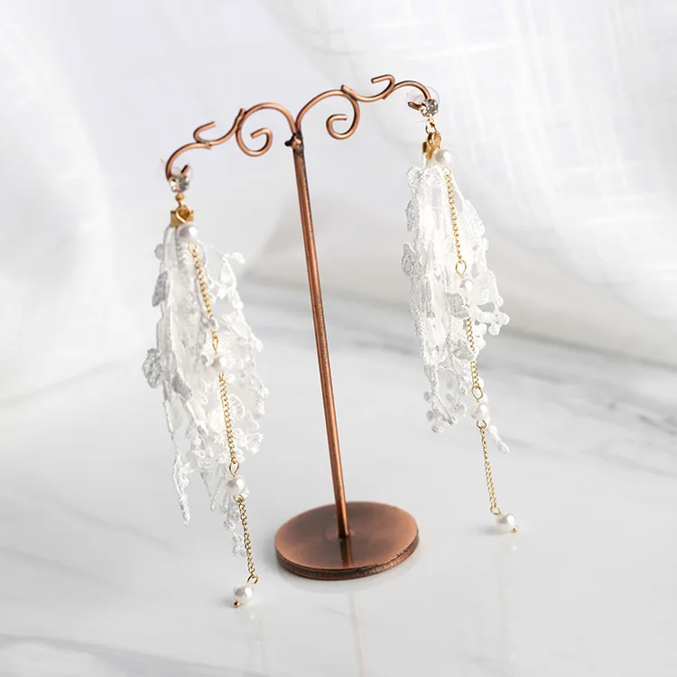 2017 корейские Популярные Простые кружевные серьги-подвески модные ювелирные