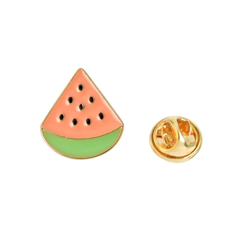 Creative cartoon enamel brooch watermelon lemon cactus cat sunglasses leaf badge kawaii pin needle ladies collar bag pins | Украшения и