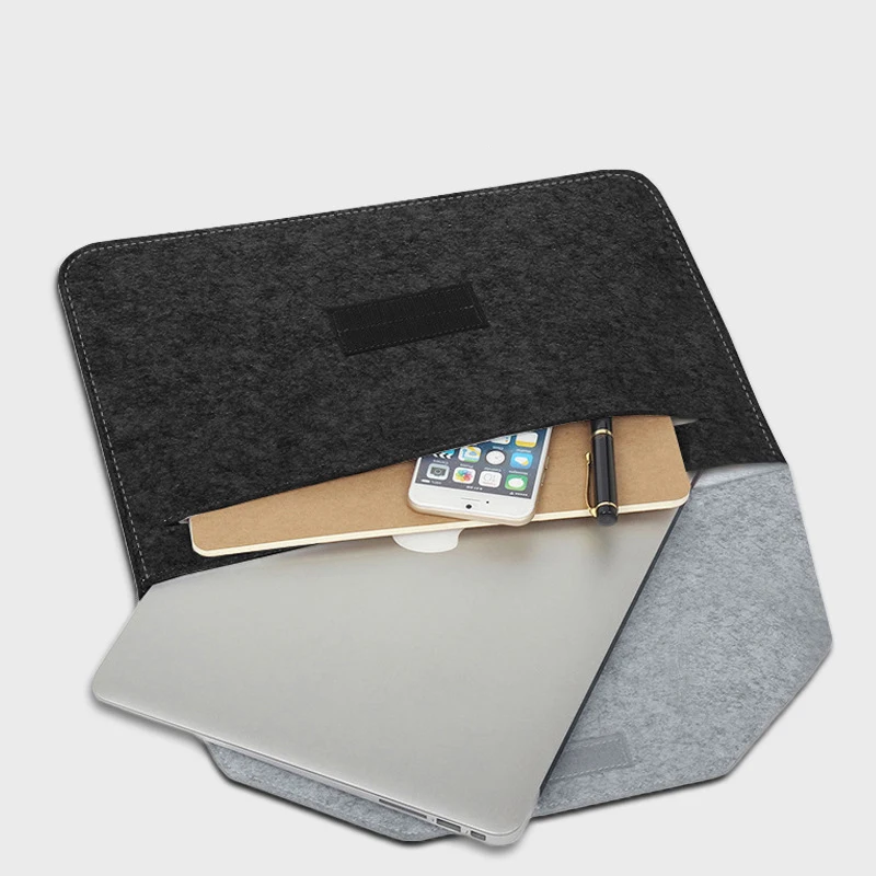 Мягкий чехол для ноутбука, чехол для Macbook Air 13 Pro retina 13 15, тонкий чехол для ноутбука с защитой от царапин, шерстяной войлок, чехол для 13,3, 15,4 дюймов