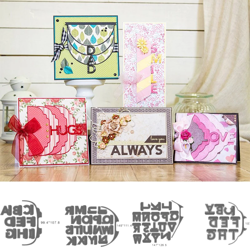 

Huge Alphabet Frame Metal Cutting Dies Stencils for DIY Scrapbooking Photo Album Decorative Embossing Paper Card Crafts Die Cut