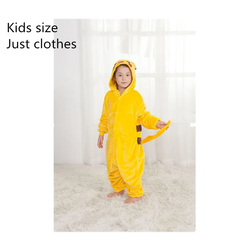 Kids Талисман Pikachu костюм покемон ребенок Пикачу Onesie Pocket Monster Pikachu пижамы костюм для сна косплей для взрослых Покемон Пижама - Цвет: Kids