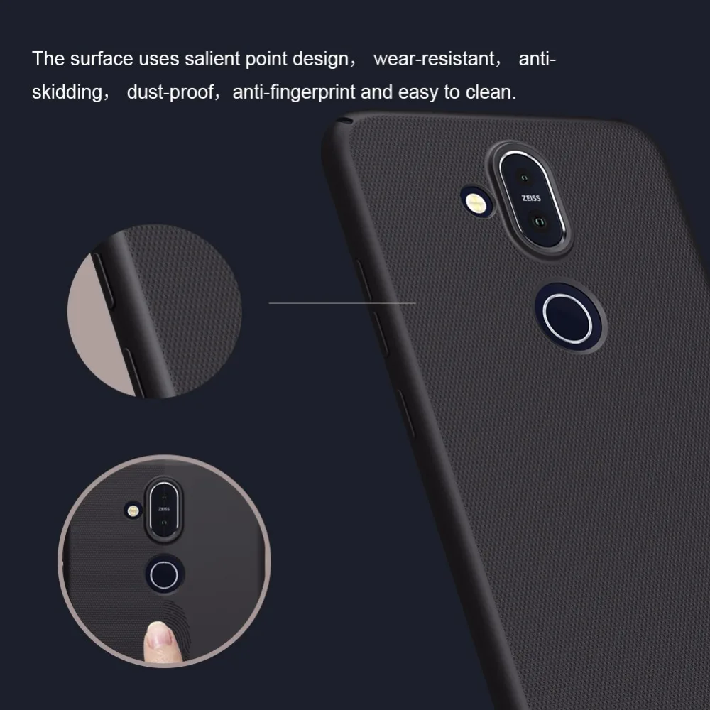 Чехол для Nokia 8 1 глобальная версия NILLKIN суперматовый защитный жесткий чехол из