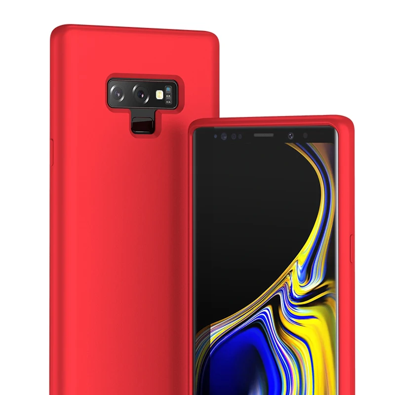 Soft Liquid Silicone Cases For Samsung Galaxy Note 9 8 S8 Plus Note9 Note8 Armor Back Cover Case S W |