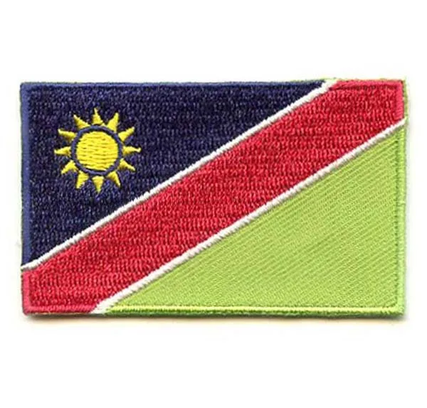 

Namibia Country Embroidery Patches Made by Twill with Flat Broder and Iron On Backing MOQ50pcs Free Shipping by Post