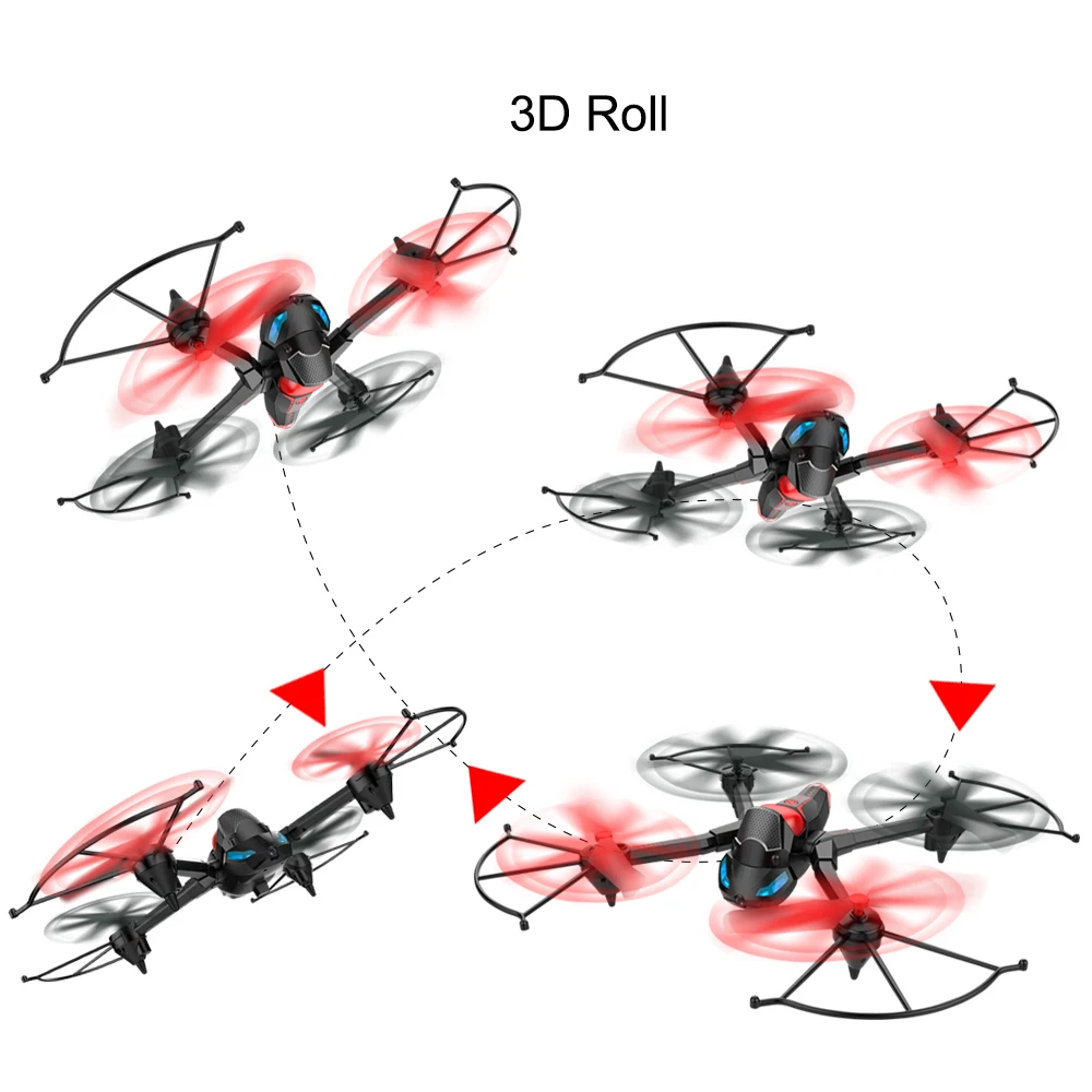 EBOYU H3 DIY RC Дрон 2,4G 6-Axis w/Wifi FPV 0.3MP преобразователь сигналов для камеры RC Квадрокоптер Дрон rc Танк прыжки Stunter RC Stunter